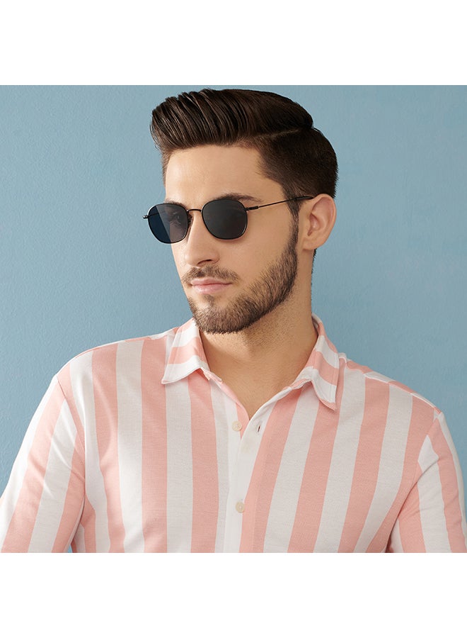VINCENT CHASE - Vintage Full Rim Round Frame Polarized & UV Protected Sunglasses VC S13132 - 52mm - Black - Image 1