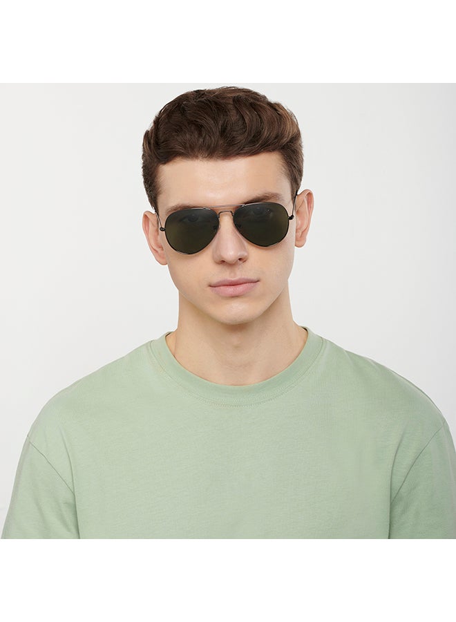 VINCENT CHASE - Vintage Full Rim Aviator Polarized & UV Protected Sunglasses For Men & Women VC 5158/P - 58mm - Grey - Image 1