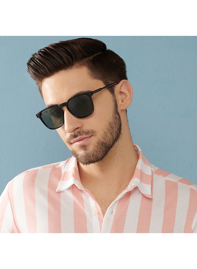 VINCENT CHASE Mirage Full Rim Wayfarer Frame Polarized & UV Protected Sunglasses VC S13980 - 54mm - Black  - Image 4