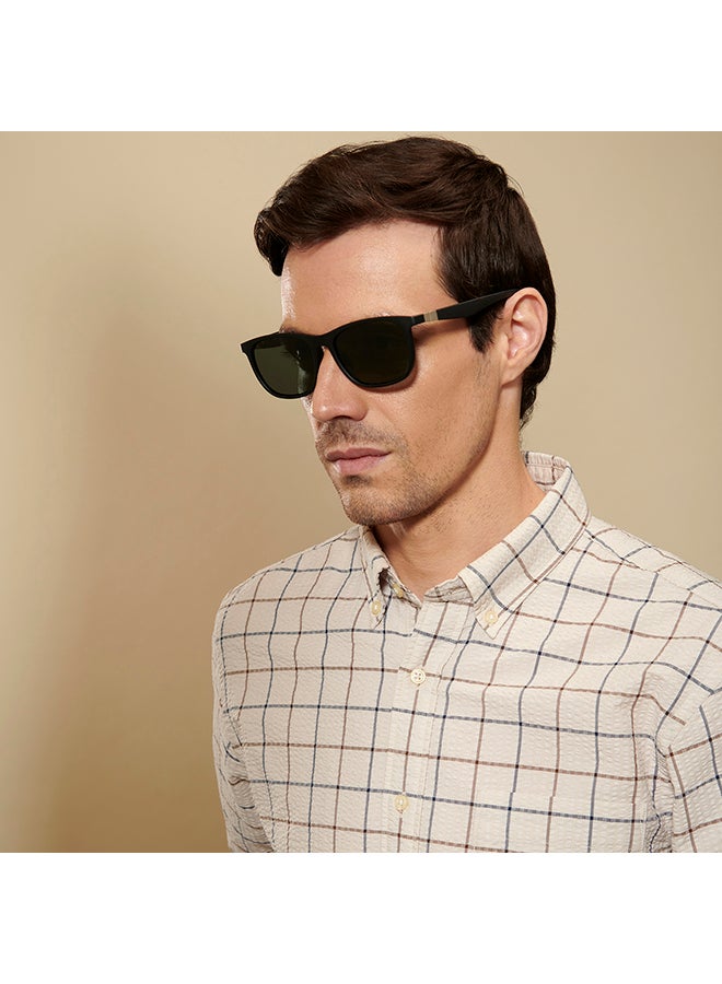 VINCENT CHASE Air Full Rim Wayfarer Frame Polarized & UV Protected Sunglasses LA S13163 - 54mm - Black  - Image 3