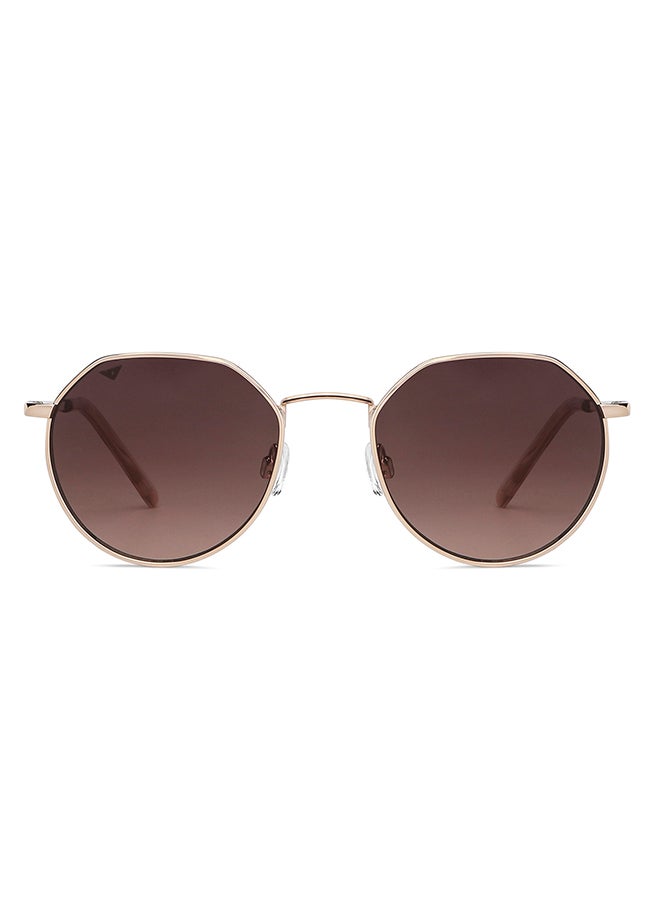 فينسينت تشيس نظارة شمسية بإطارٍ كلاسيكي بحواف كاملة هندسي الشكل وبعدساتٍ مُستقطبة وبحمايةٍ من الأشعة فوق البنفسجية طراز VC S13984 - حجم العدسة 50 مم - ذهبي - Image 2