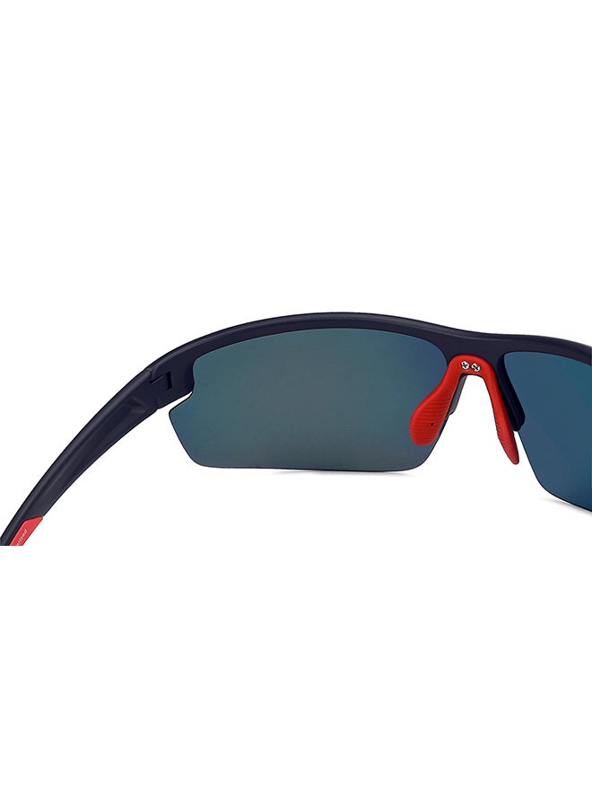 VINCENT CHASE Athleisure Half Rim Sports Polarized & UV Protected Sunglasses For Men & Women VC S14117 - 69mm - Blue  - Image 3