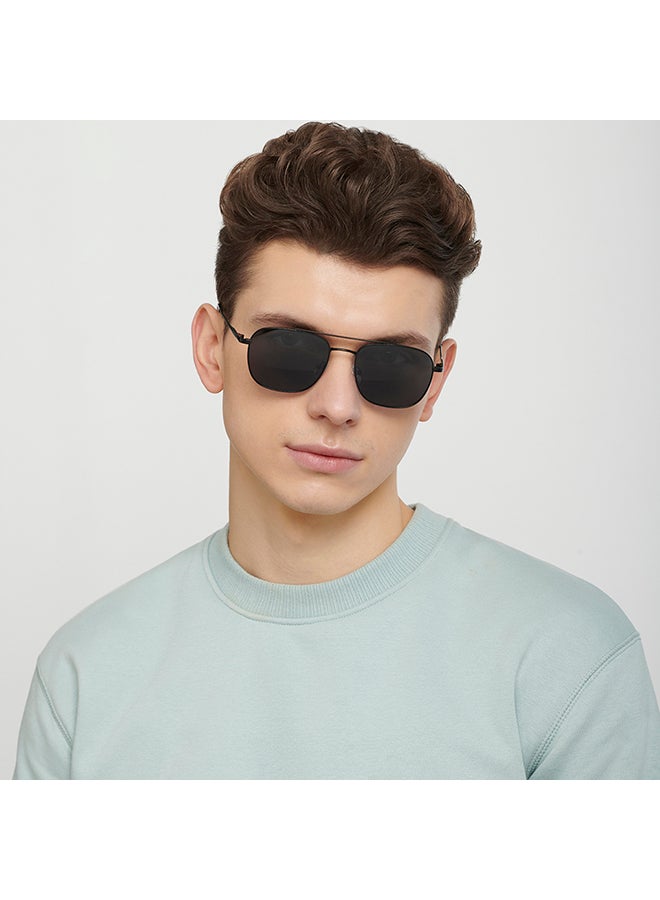 VINCENT CHASE Vintage Full Rim Square Frame Polarized & UV Protected Sunglasses VC S13113 - 54mm - Black - Image 3