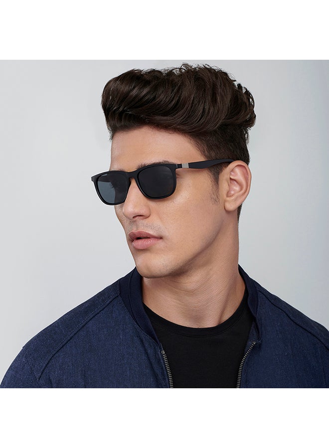 VINCENT CHASE Air Full Rim Wayfarer Frame Polarized & UV Protected Sunglasses LA S13163 - 54mm - Black  - Image 3