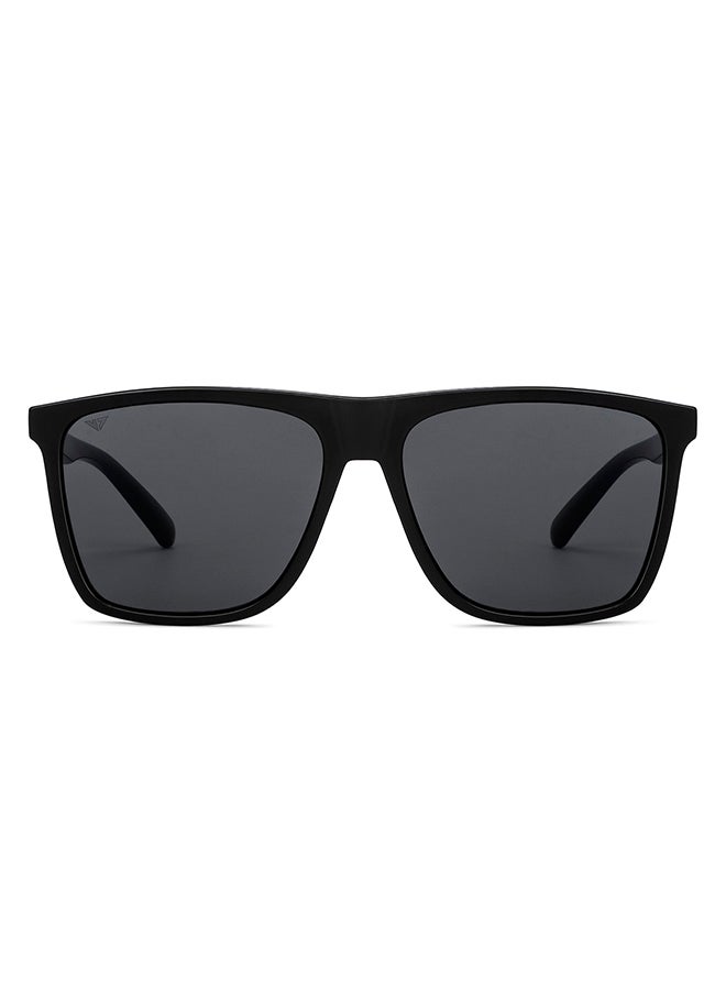 VINCENT CHASE - Athleisure Wayfarer Frame Polarized & UV Protected Sunglasses VC S14525 - Lens Size: 59mm - Black - Image 1