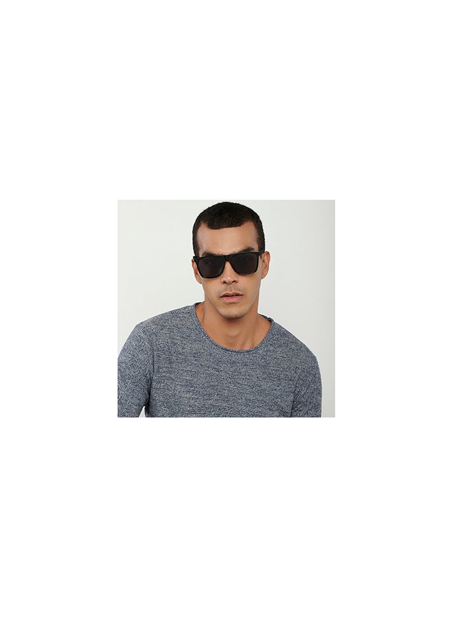 VINCENT CHASE - Athleisure Wayfarer Frame Polarized & UV Protected Sunglasses VC S14525 - Lens Size: 59mm - Black - Image 1