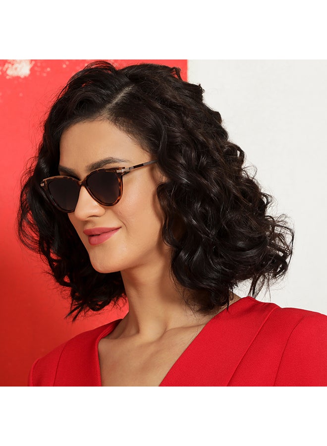 VINCENT CHASE Women's Full Rim Cat Eye Polarized Sunglasses - Lens Size: 50mm - Brown  - Image 3