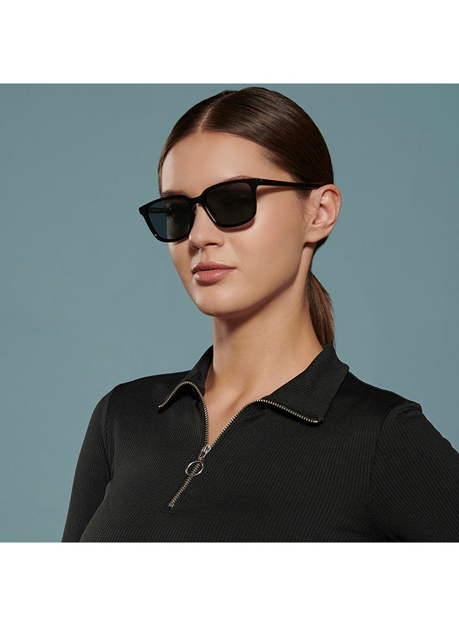 VINCENT CHASE - Mirage Full Rim Wayfarer Frame Polarized & UV Protected Sunglasses VC S11740 - 53mm - Black - Image 1