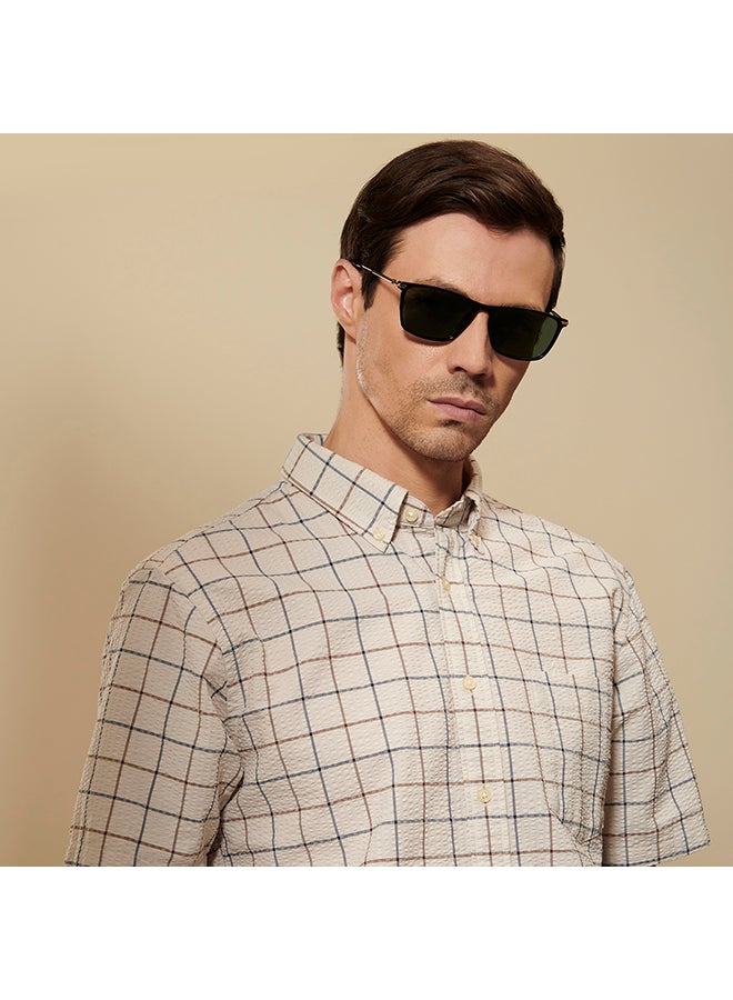 VINCENT CHASE Air Full Rim Wayfarer Frame Polarized & UV Protected Sunglasses LA S13159 - 54mm - Black  - Image 3