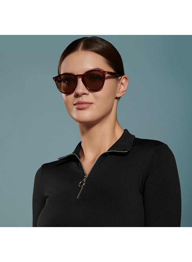 VINCENT CHASE - Mirage Full Rim Round Polarized & UV Protected Sunglasses For Men & Women VC S13972 - 51mm - Brown - Image 1
