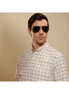 VINCENT CHASE Top Guns Full Rim Aviator Polarized & UV Protected Sunglasses For Men & Women VC 5158/P - 58mm - Black  - Image 3