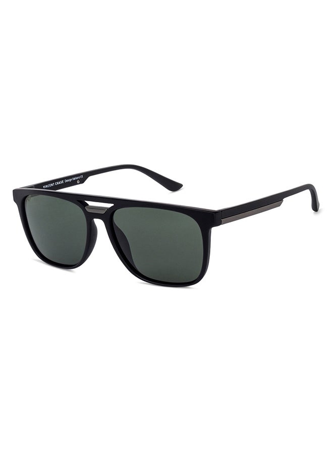 VINCENT CHASE Mirage Full Rim Wayfarer Polarized & UV Protected Sunglasses For Men & Women VC S12644 - 57mm - Black  - Image 2