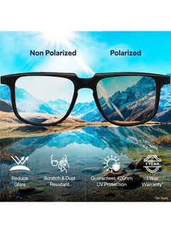 VINCENT CHASE Top Guns Full Rim Aviator Polarized & UV Protected Sunglasses For Men & Women VC 5158/P - 58mm - Black  - Image 5