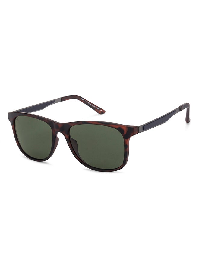 VINCENT CHASE - Nomades Full Rim Wayfarer Polarized & UV Protected Sunglasses For Men & Women VC S11113 - 54mm - Brown - Image 1