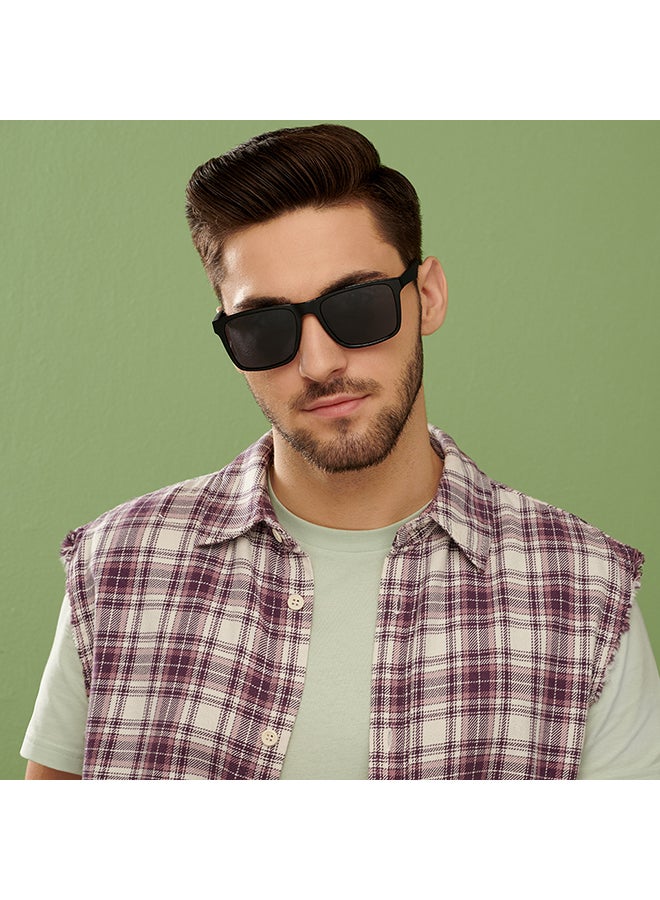 VINCENT CHASE Mirage Full Rim Wayfarer Polarized & UV Protected Sunglasses For Men & Women VC S13973 - 56mm - Black  - Image 3