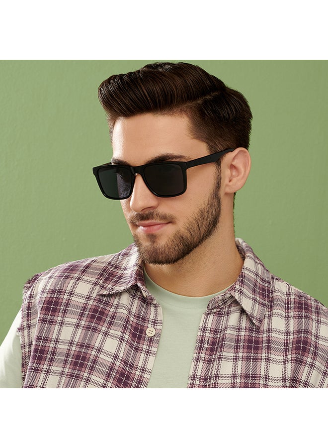 VINCENT CHASE Mirage Full Rim Wayfarer Polarized & UV Protected Sunglasses For Men & Women VC S13973 - 56mm - Black  - Image 4