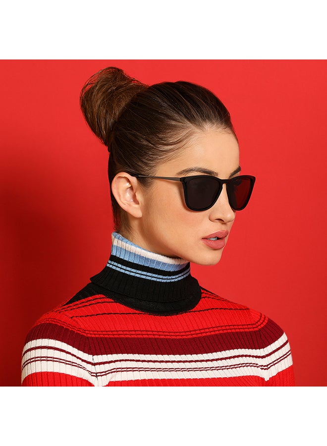 VINCENT CHASE Mirage Full Rim Wayfarer Polarized & UV Protected Sunglasses For Men & Women VC S12601 - 54mm - Black - Image 4