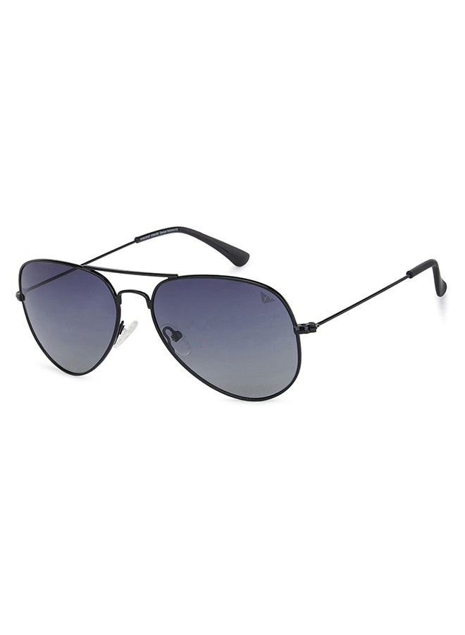 VINCENT CHASE Vintage Full Rim Aviator Polarized & UV Protected Sunglasses For Men & Women VC 5158/P - 57mm - Black  - Image 2