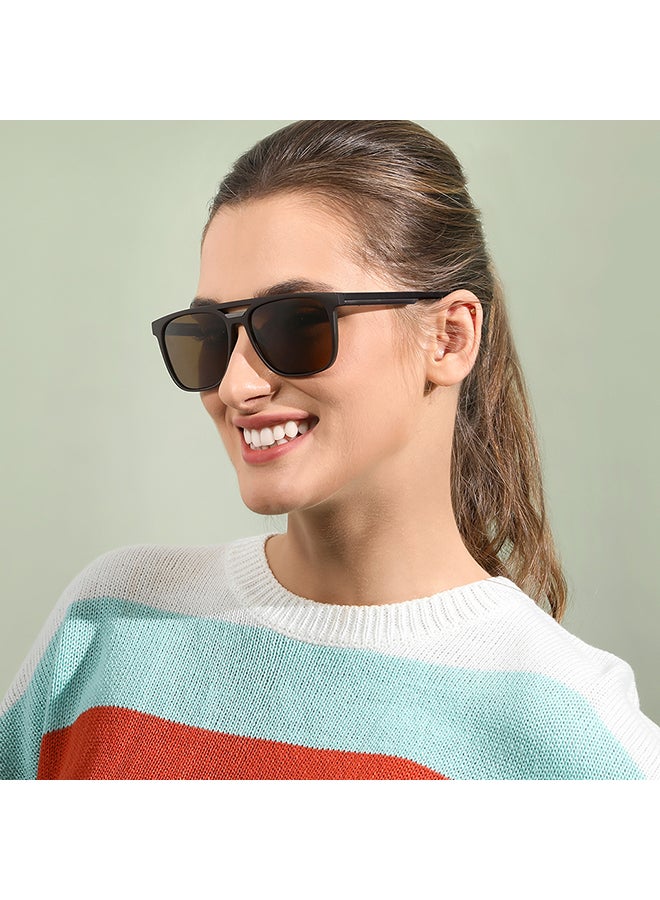 VINCENT CHASE Mirage Full Rim Wayfarer Polarized & UV Protected Sunglasses For Men & Women VC S12644 - 57mm - Brown  - Image 4