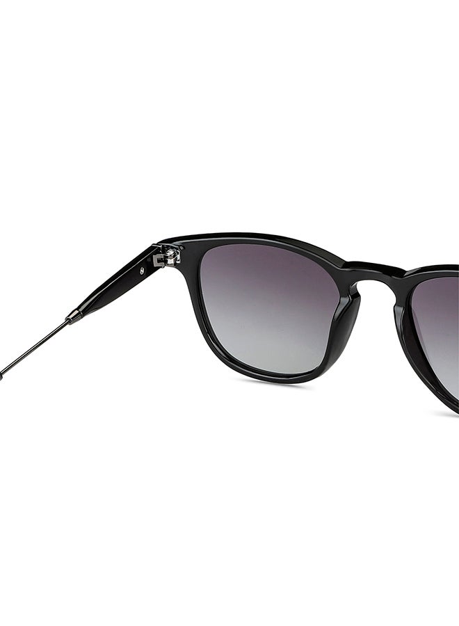 VINCENT CHASE Mirage Full Rim Round Polarized & UV Protected Sunglasses For Men & Women VC S14093 - 48mm - Black  - Image 3
