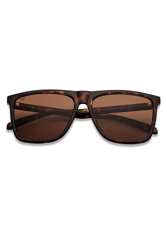 VINCENT CHASE Athleisure Wayfarer Frame Polarized & UV Protected Sunglasses VC S14525 - Lens Size: 59mm - Brown  - Image 4