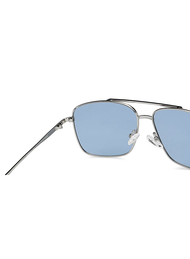 VINCENT CHASE Vintage Full Rim Square Shape Polarized & UV Protected Sunglasses VC S13118 - Lens Size: 49mm - Silver  - Image 3