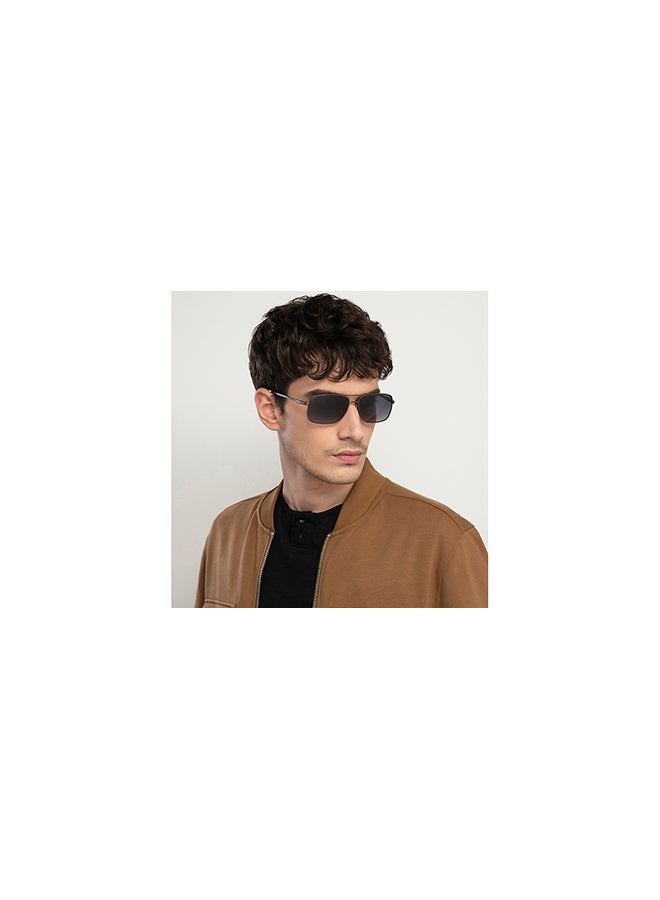 VINCENT CHASE - Nomades Full Rim Rectangular Shape Polarized & UV Protected Sunglasses VC S10802 - Lens Size: 63mm - Brown - Image 1