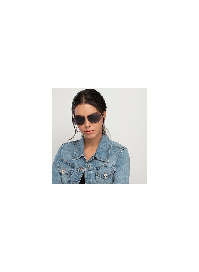 VINCENT CHASE - Nomades Full Rim Rectangular Shape Polarized & UV Protected Sunglasses VC S10802 - Lens Size: 63mm - Brown - Image 1