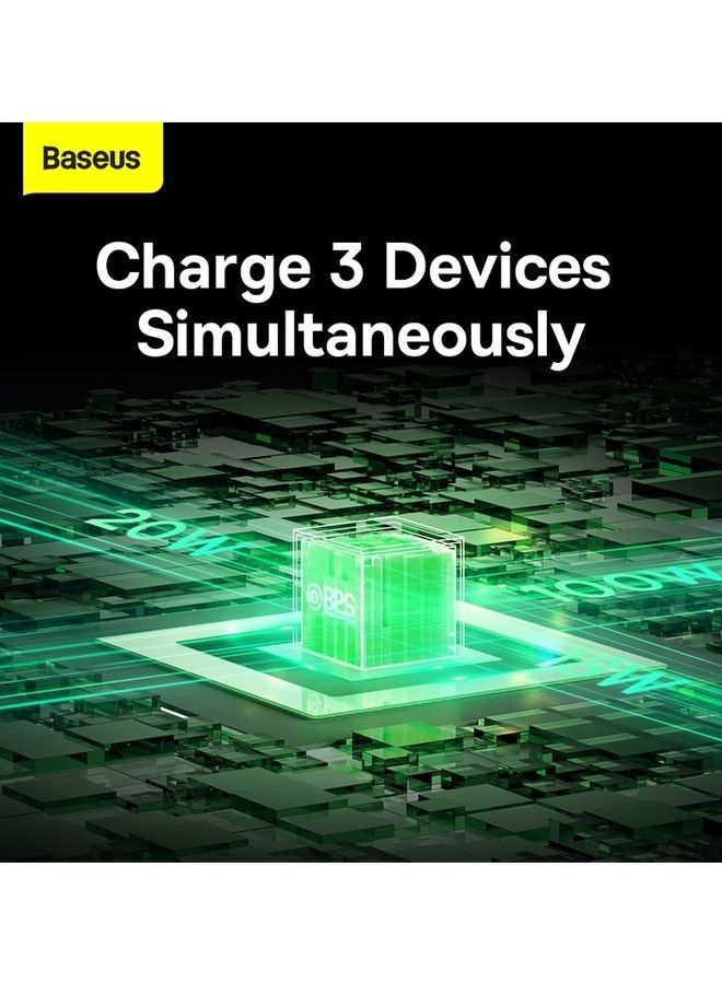 Baseus iPhone 15, 3 in 1 Fast Charging Cable 100W Retractable 1.7M, Type C to Lightning/USB-C/Micro, Data Transfer for iPhone 15 Pro Max, iPhone 15/15 Plus, iPad Pro, and MacBook/Huawei/Samsung and More Purple Purple - Image 4