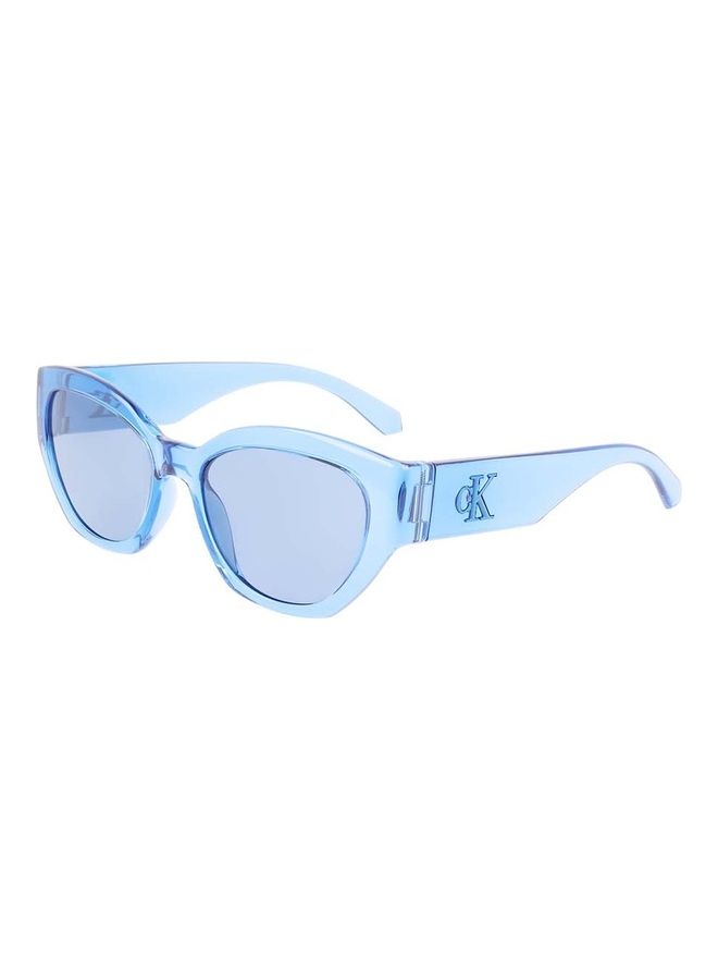 Women's Full Rim Injected Cat Eye Sunglasses CKJ22634S 5518 (410) Transparent Azure - v1660109775/N53340308A_1