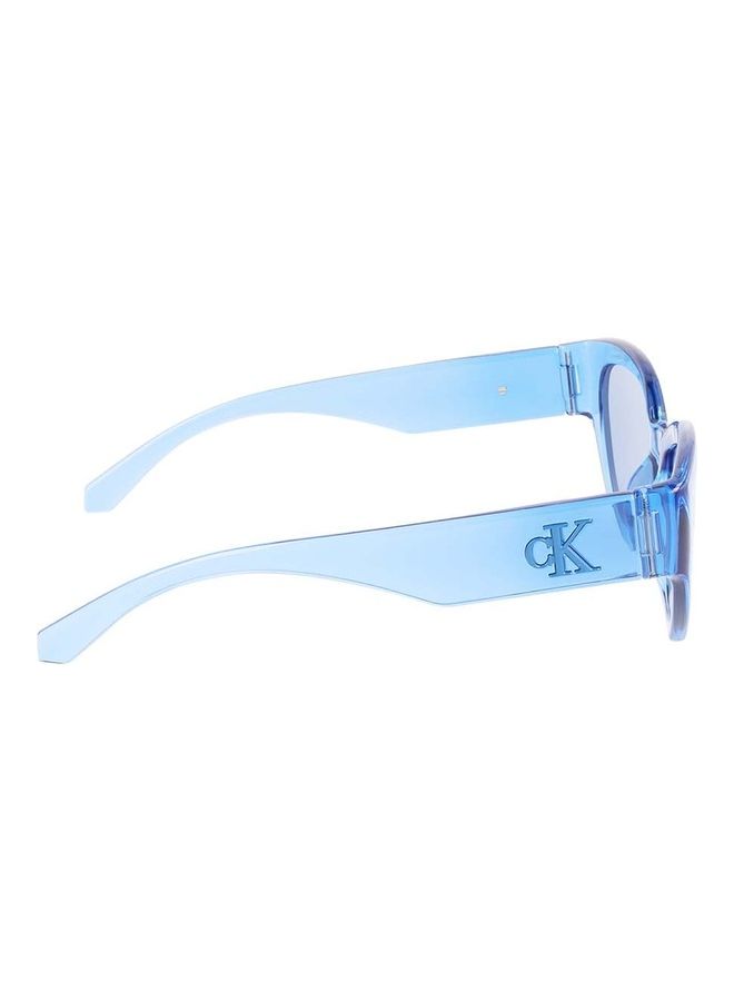 Women's Full Rim Injected Cat Eye Sunglasses CKJ22634S 5518 (410) Transparent Azure - v1660109775/N53340308A_4