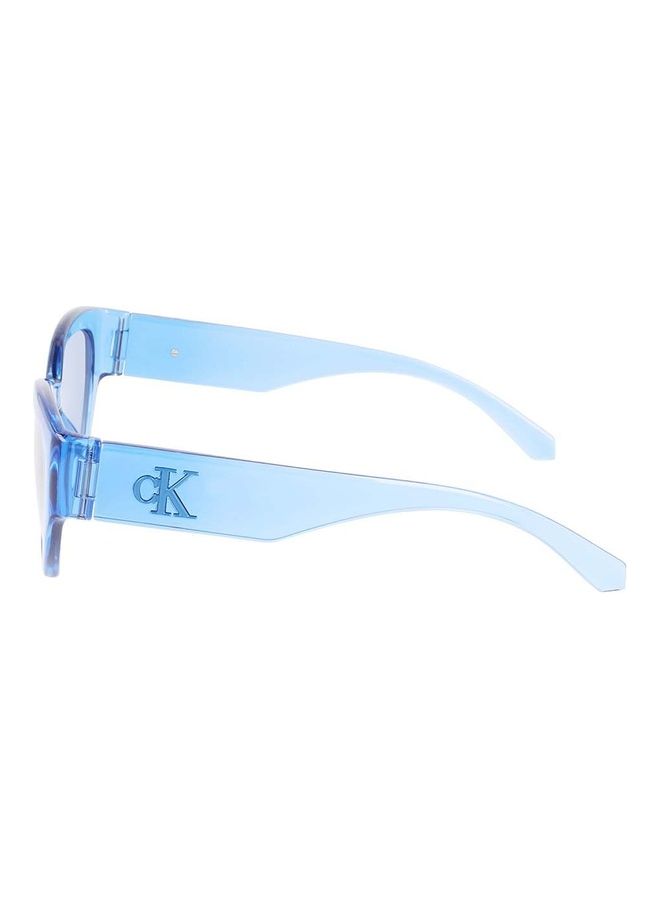 Women's Full Rim Injected Cat Eye Sunglasses CKJ22634S 5518 (410) Transparent Azure - v1660109775/N53340308A_5