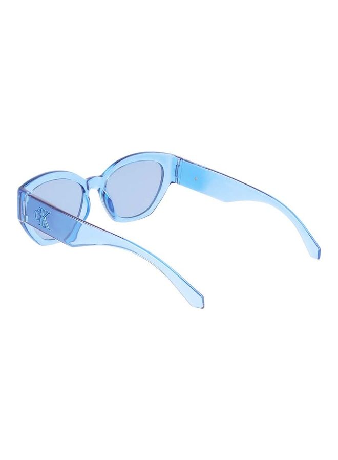 Women's Full Rim Injected Cat Eye Sunglasses CKJ22634S 5518 (410) Transparent Azure - v1660109775/N53340308A_7