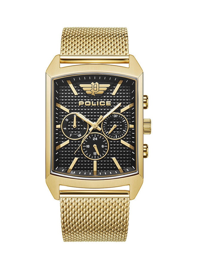 POLICE Men's Saleve Stainless Steel Chronograph Wrist Watch PEWJK2204807 - 34mm - Gold Plated - Image 1
