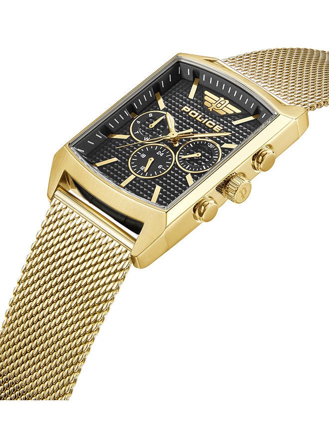 POLICE Men's Saleve Stainless Steel Chronograph Wrist Watch PEWJK2204807 - 34mm - Gold Plated - Image 2