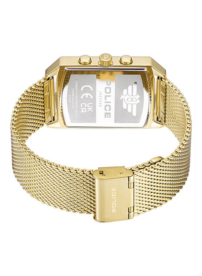 POLICE Men's Saleve Stainless Steel Chronograph Wrist Watch PEWJK2204807 - 34mm - Gold Plated - Image 3