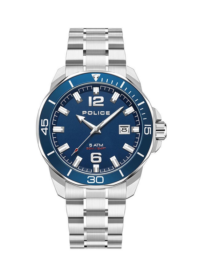 POLICE Men's Thornton Stainless Steel Analog Wrist Watch PEWJH2228103 - 43mm - Silver - Image 1