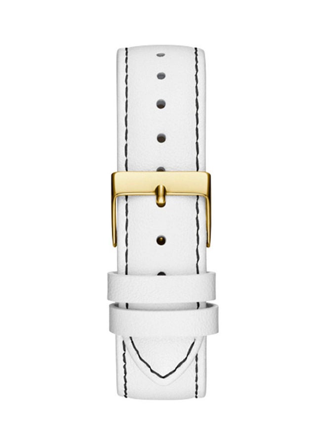 GUESS Women's Champagne Dial Genuine Leather Analog Watch GW0399L1 - Image 3