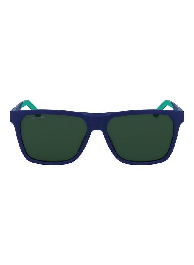 LACOSTE - Men's Full Rim Injected Rectangle Sunglasses L972S 5714 (401) Matte Blue - Image 1