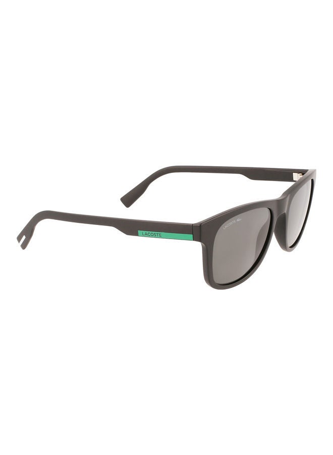 LACOSTE Full Rim Injected Modified Rectangle Sunglasses L969S 5420 (002) Matte Black  - Image 3