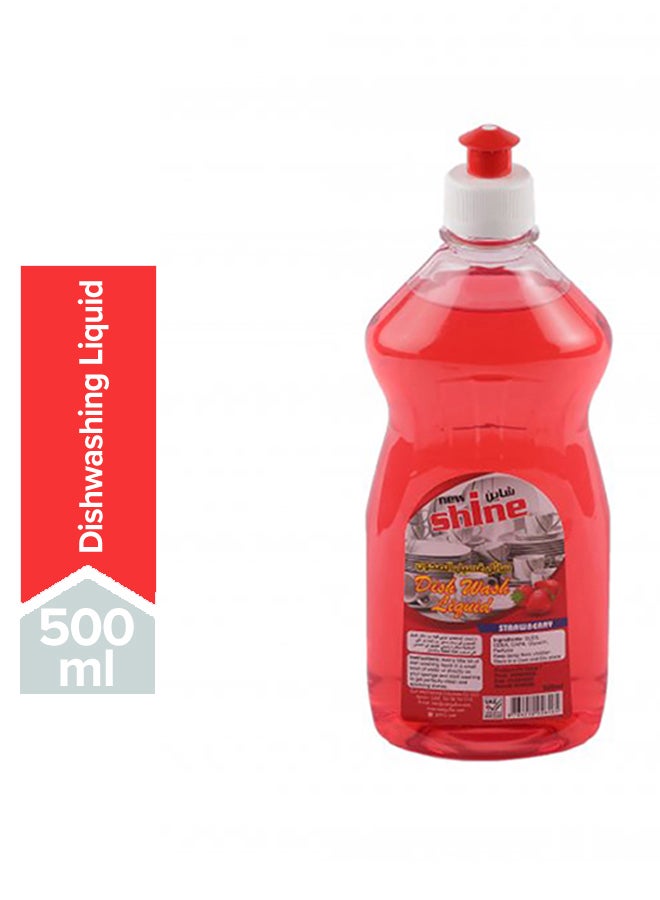 New Shine Dishwash Liquid Red 500ml - Image 1