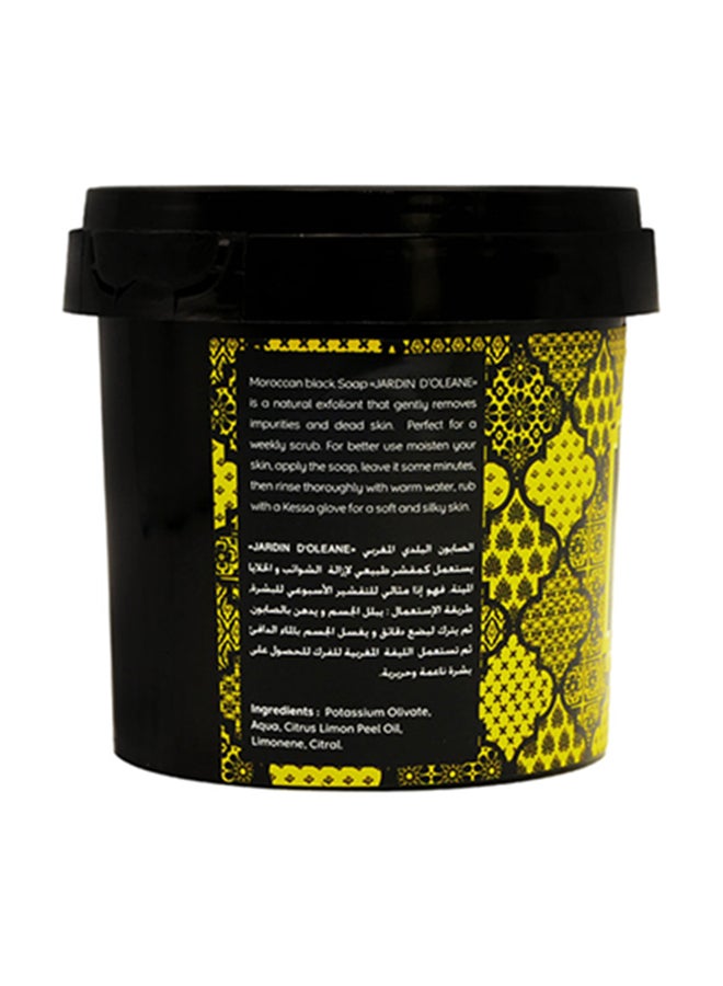 JARDIN D OLEANE Moroccan Black Soap With Lemon Essential Oil Black 500grams  - Image 2