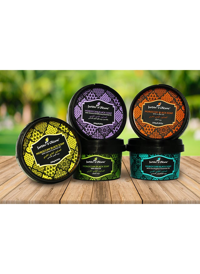 JARDIN D OLEANE Moroccan Black Soap With Ghassoul And Rosemary Essential Oil 250grams  - Image 3