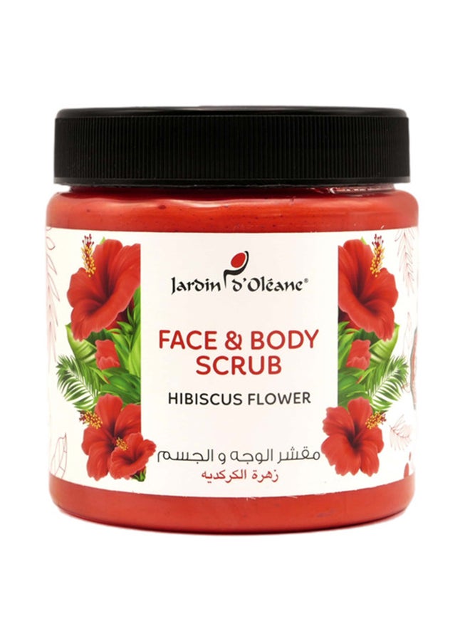 JARDIN D OLEANE Face And Body Scrub With Hibiscus Flower Red 500grams  - Image 1