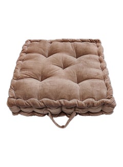 هوم تاون Solid Patten Floor Cushion Cotton Pink 50x50cm  - Image 3