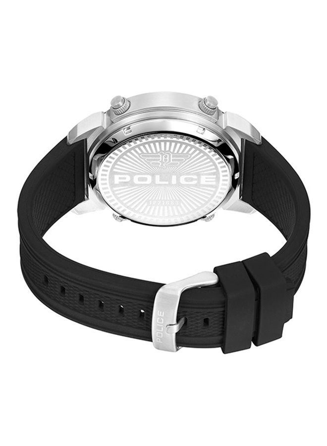 POLICE - Men's Rotor Silicone Strap Wrist Watch PEWJP2228503 - 50mm - Black - Image 1
