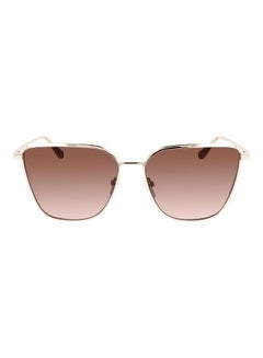 Women's Full Rim Metal Square Sunglasses CK22104S 6015 (718) Gold / Blush