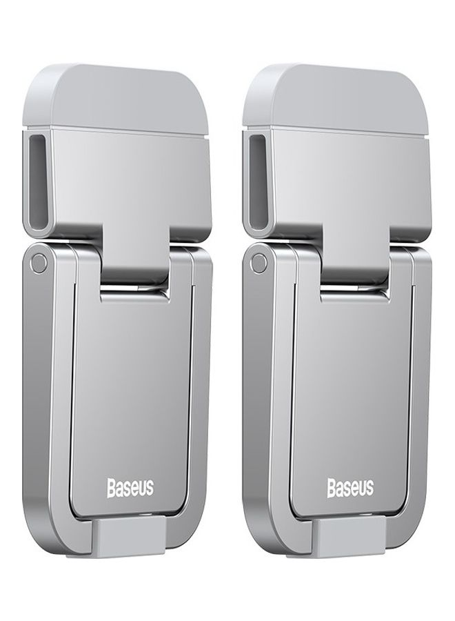 Baseus 2-Piece Slim Laptop Kickstand Desktop Notebook Heat  Dissipation Stand Holder Silver  - Image 1
