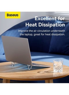 Baseus 2-Piece Slim Laptop Kickstand Desktop Notebook Heat  Dissipation Stand Holder Silver  - Image 3