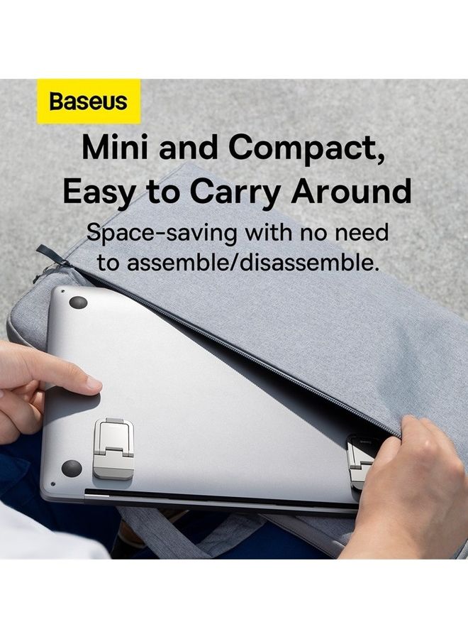 Baseus 2-Piece Slim Laptop Kickstand Desktop Notebook Heat  Dissipation Stand Holder Silver  - Image 4